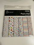 Panduro Scrapbook Paper Pad Glitter Dots