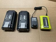 2st Ryobi 36V batteri + laddare