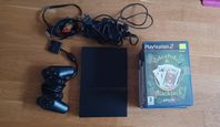  PS2 Slim + 9 Spel + Buzz-Paket