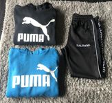 Puma luvtröjor + Salming byxor storlek 128