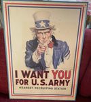 Tavla / Poster:  I Want You for U.S. Army - Vintage