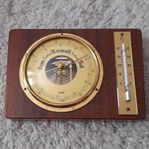 Vintage Genia barometer med termometer