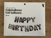 Folieballonger - Happy Birthday - H 39 cm - Kalas - Pynt