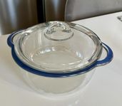 Pyrex kastrull med lock