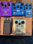 Pedaler Chorus, OD, Delay, Wha