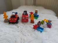 Duplo 3 set. Brandbilar och mormor