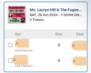 AXS Platinum Tickets Lauryn Hill & The Fugees concert 