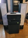 Canton 490.2, center 456.2,  Paradigm subwoofer och Onkyo