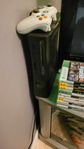 Xbox 360 + 11 spel, defekt handkontroll