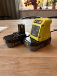 2st Ryobi 18v 2Ah + 2 laddare