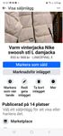 varm vinterjacka dam nike swoosh stl L