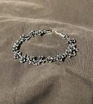 Floral Elegance Link Silver Bracelet