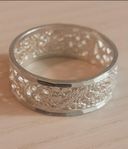 Womens Vintage Estate 925 Sterling Silver Filigree Ring.