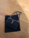 YSL Sunset Bag, svart med silverdetaljer