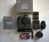 Canon EOS R med original batterigrepp BG-E22 i nyskick