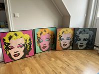 Andy Warhol tavlor 4st Marilyn Monroe 1967 