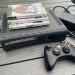 xbox 360 med tillbehör och spel