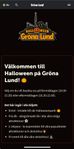 2 biljetter till Halloween Gröna Lund fredag 18/10