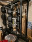 CrossFit Hexagon Dumbbell Set with Rack