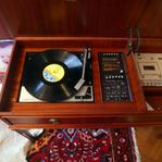 DYNATRON HFC 79 Rare Engelsk Radio/skiv möbel Quad 1961