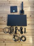 HP Datorskärm + Belkin dockingstation + Logitech trådlöst