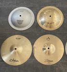 Splashar mm Zildjian, Sabian och Meinl