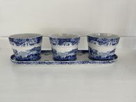 Spode Blue Italian örtkrukor