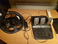 Logitech G920 Ratt & Pedal + stol med ställning