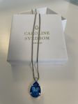 CAROLINE SVEDBOM Drop Necklace Royal Blue Delite Rhodium 50