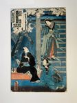 Japanskt träsnitt ukiyo-e - Toyokuni III