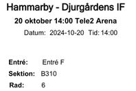 Hammarby-Djurgården Derbybiljetter 2st