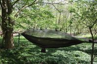 Helt ny hammock/hängmatta. Fjällmark Snug Jungle, myggnät