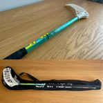 2 Innebandyklubbor + Fodral - Unihoc Bamboo 2 och Salming