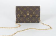 Louis Vuitton Monogram Plånbok Axelväska Läder Vintage 