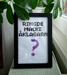 Broderad tavla "Macke"