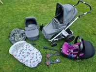 Barnvagn Brio go next + tillbehör, inkl babyskydd Britax