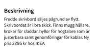 svart Fredde skrivbord från IKEA