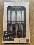 Biffkniv Tramontina Churrasco 4-pack Brun