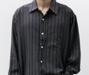 Mfpen Executive Shirt Dark Grey Stripe Tencel