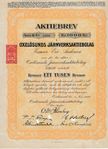 Aktiebrev Oxelösunds Järnverksaktiebolag 1920