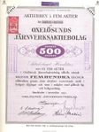 Aktiebrev Oxelösunds Järnverksaktiebolag 1931