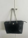 Chanel Black Vertical Quilted Madmoiselle Tote 