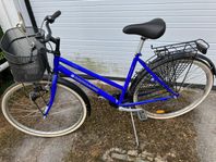 damcykel  monark blå fin,stått i garage 