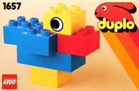 Lego Duplo Två Pre-School Building Set och skallra, Vintage