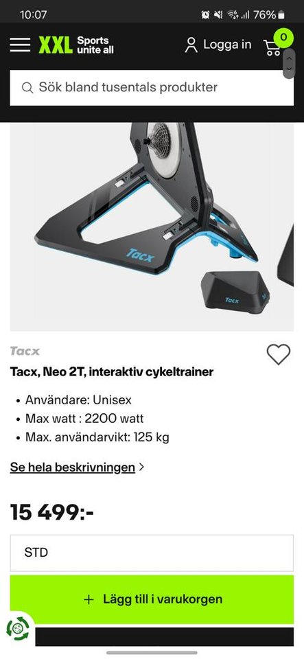 Cykel komplett med trainer kit