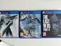 Final Fantasy 7, The Last of Us 2, Horizon Forbidden West