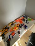 Nerf: Pistoler, glasögon, skyddsvästar och ammunition! 