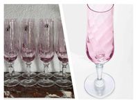 10 Rosa Champagneglas Nya/Nyskick