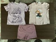 Elsa Frozen T-Shirt & Shorts H&M (Storlek:122/128)