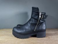 Johnny Bulls Biker Black Silver Boots